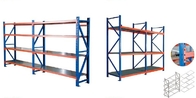 青およびオレンジ産業倉庫の貯蔵は垂直調節可能なパレット ラッキング システムを悩まします